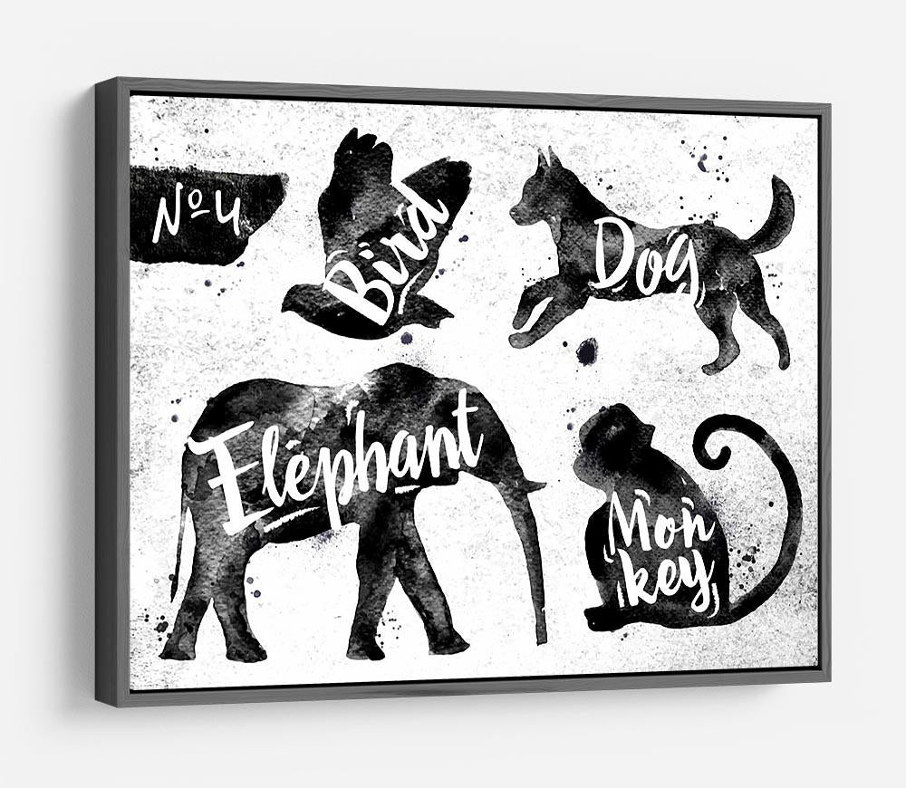 Silhouettes of animals HD Metal Print - Canvas Art Rocks - 9