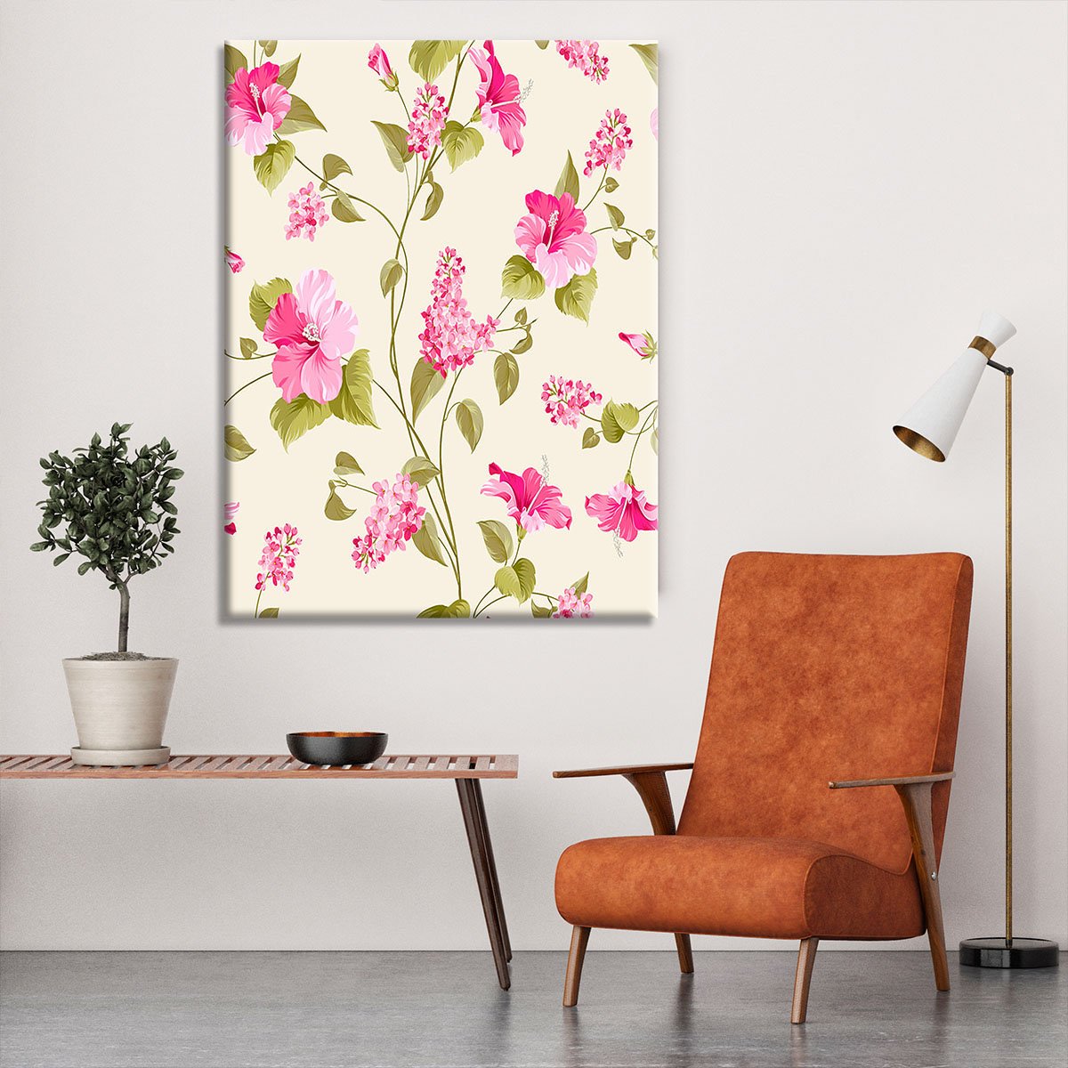 Siringa and hibiscus flower Canvas Print or Poster