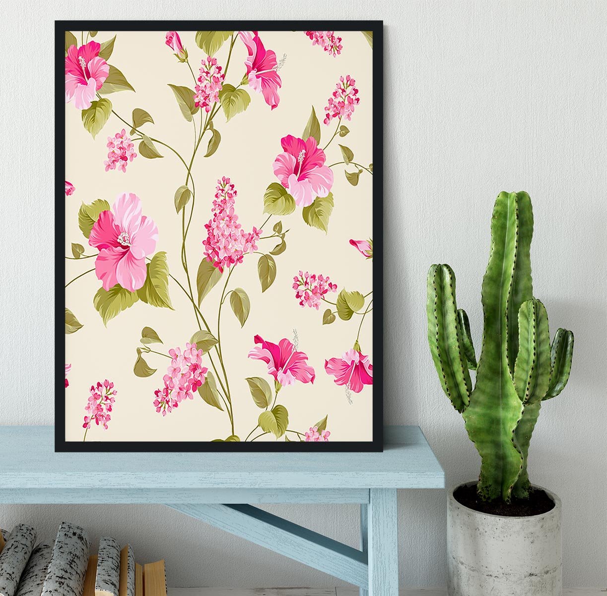 Siringa and hibiscus flower Framed Print - Canvas Art Rocks - 2