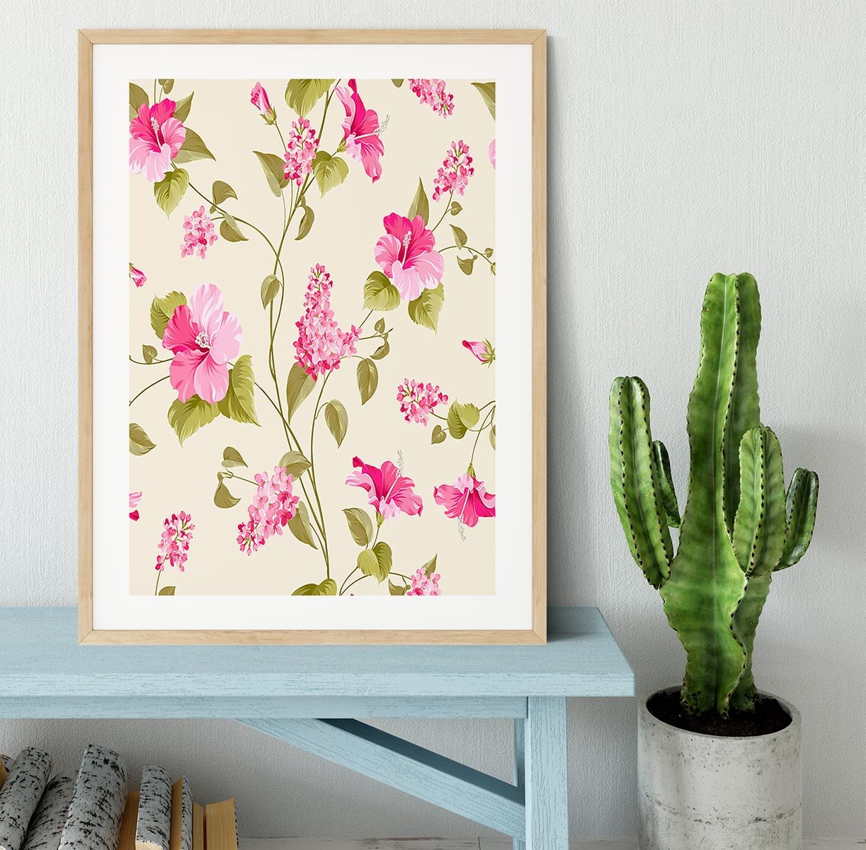 Siringa and hibiscus flower Framed Print - Canvas Art Rocks - 3