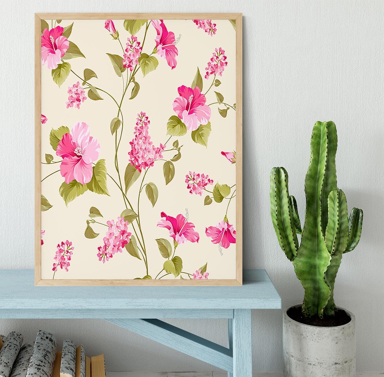 Siringa and hibiscus flower Framed Print - Canvas Art Rocks - 4