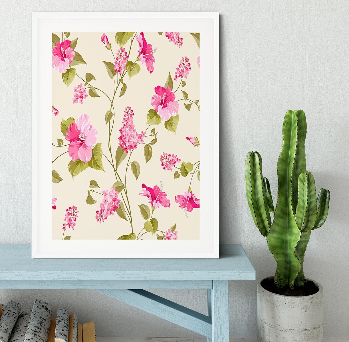 Siringa and hibiscus flower Framed Print - Canvas Art Rocks - 5