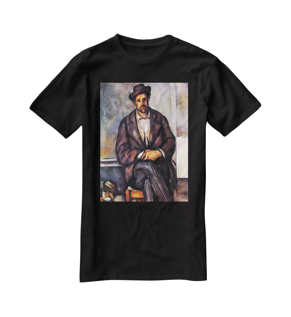 Sitting Farmer by Cezanne T-Shirt - Canvas Art Rocks - 1