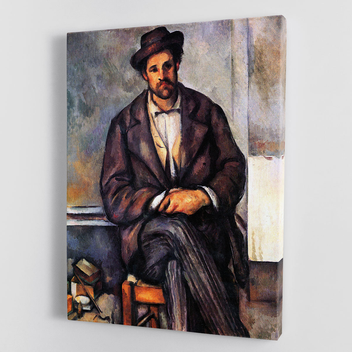 Sitting Farmer by Cezanne Canvas Print or Poster - Canvas Art Rocks - 1