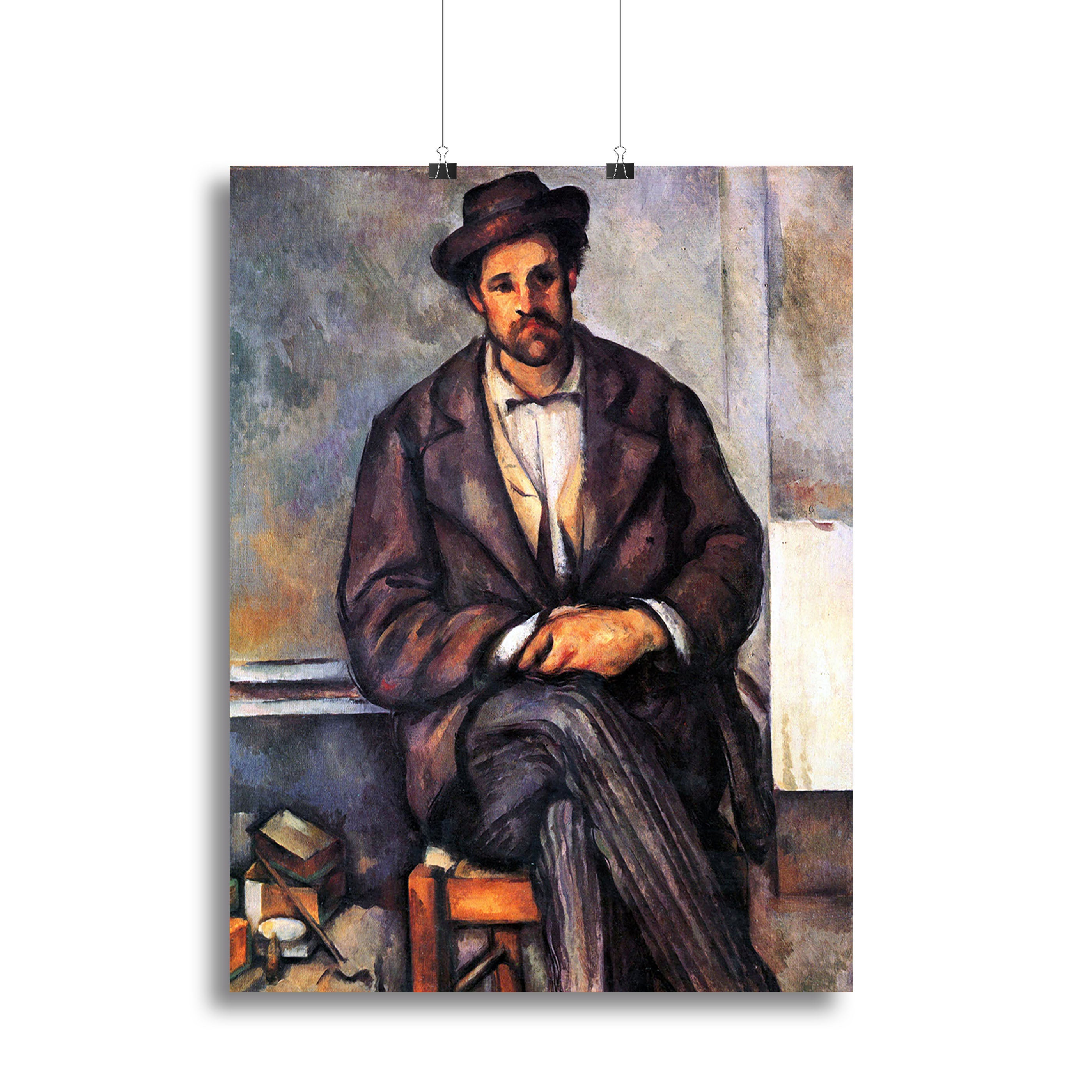 Sitting Farmer by Cezanne Canvas Print or Poster - Canvas Art Rocks - 2