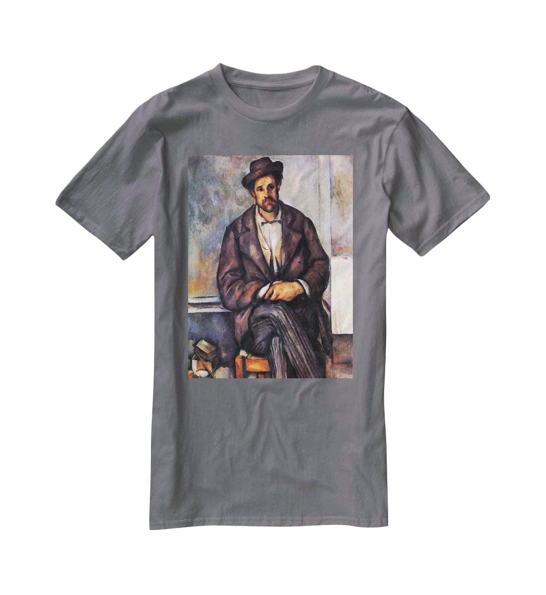 Sitting Farmer by Cezanne T-Shirt - Canvas Art Rocks - 3