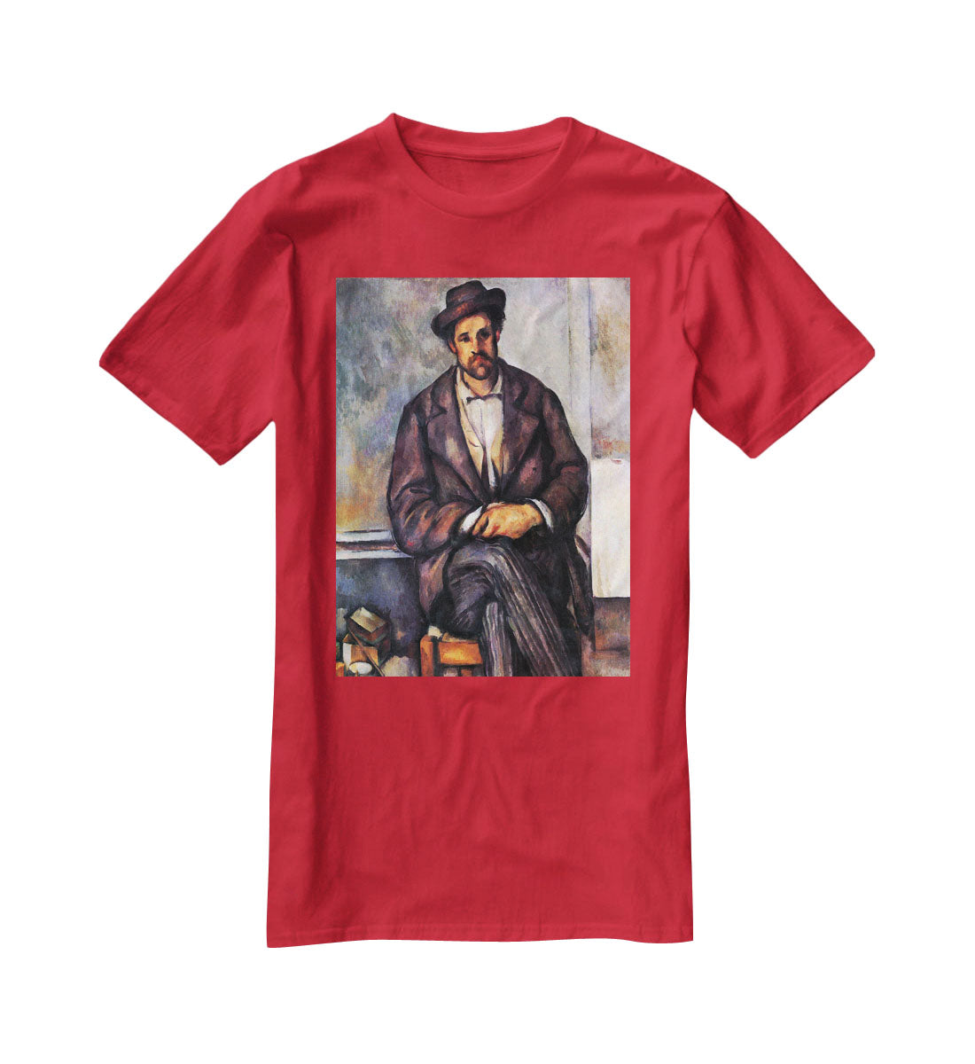 Sitting Farmer by Cezanne T-Shirt - Canvas Art Rocks - 4