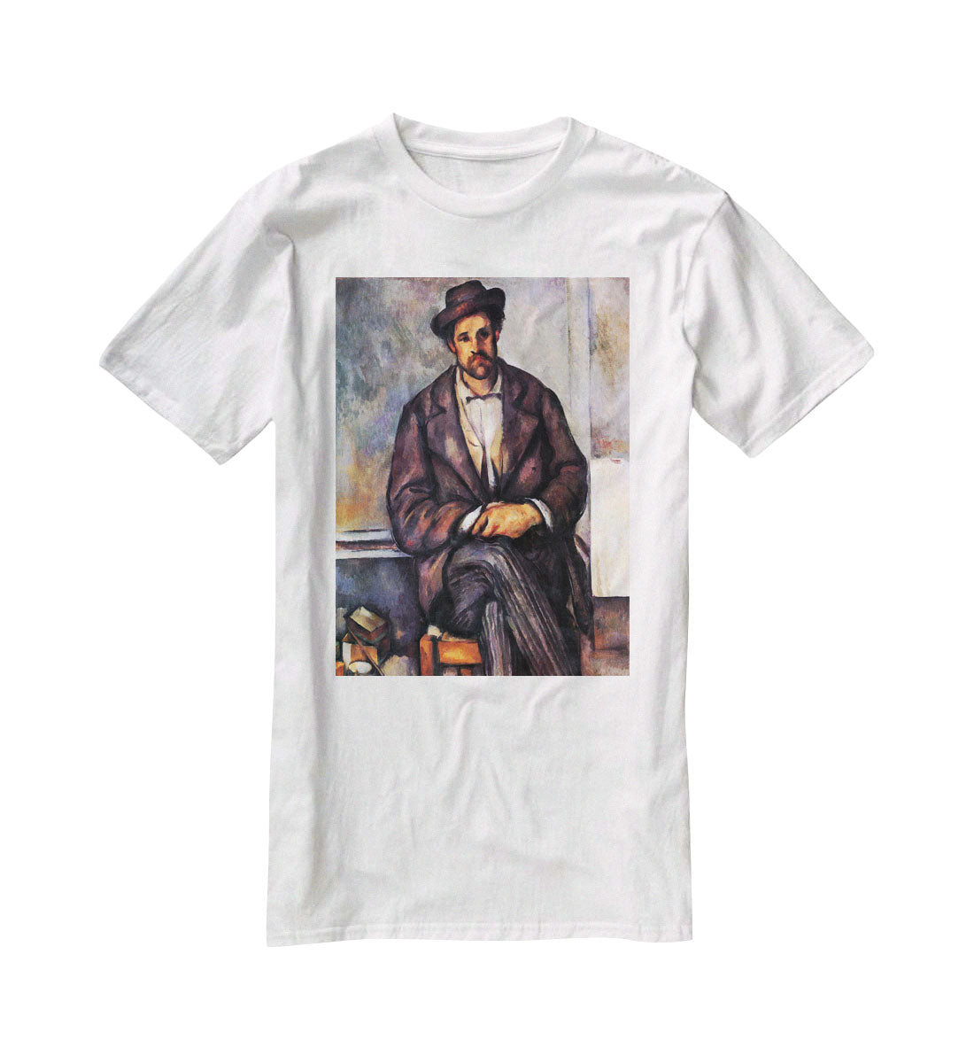 Sitting Farmer by Cezanne T-Shirt - Canvas Art Rocks - 5