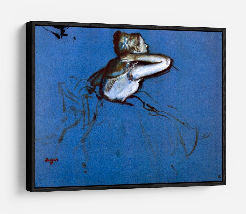 Sitting dancer in profile with hand on her neck by Degas HD Metal Print - Canvas Art Rocks - 6