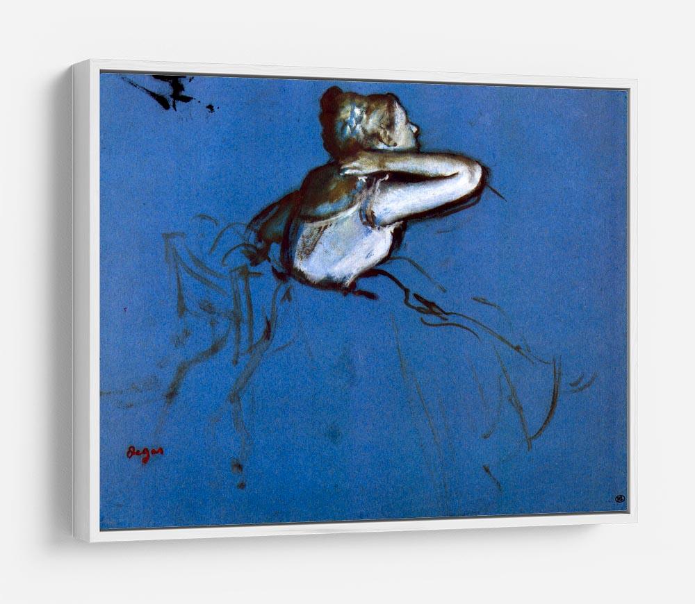 Sitting dancer in profile with hand on her neck by Degas HD Metal Print - Canvas Art Rocks - 7