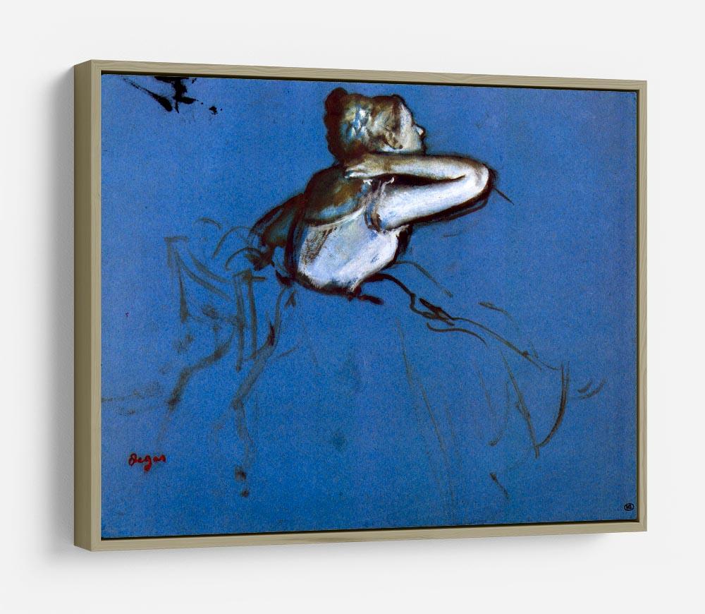 Sitting dancer in profile with hand on her neck by Degas HD Metal Print - Canvas Art Rocks - 8