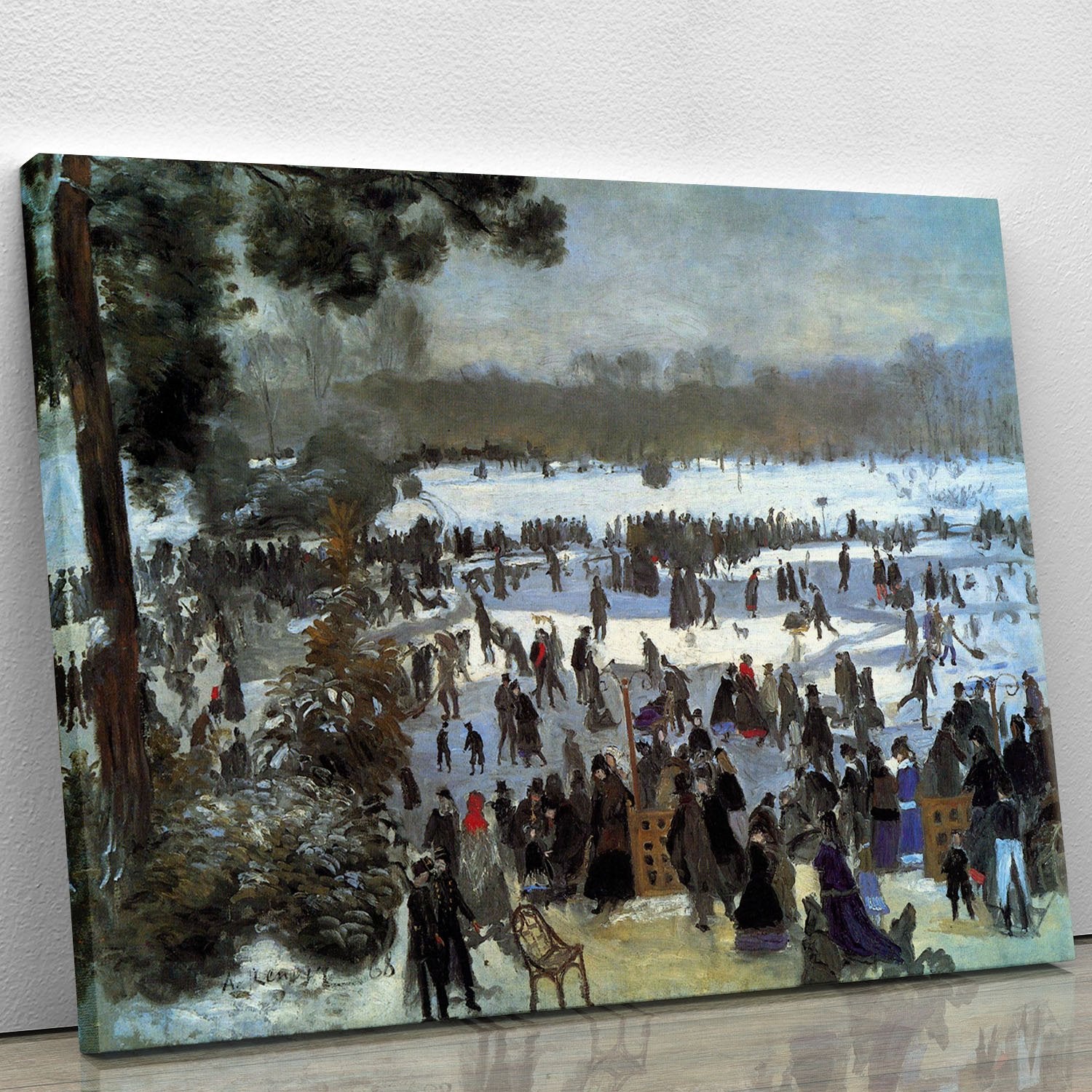Skating runners in the Bois de Bologne by Renoir Canvas Print or Poster