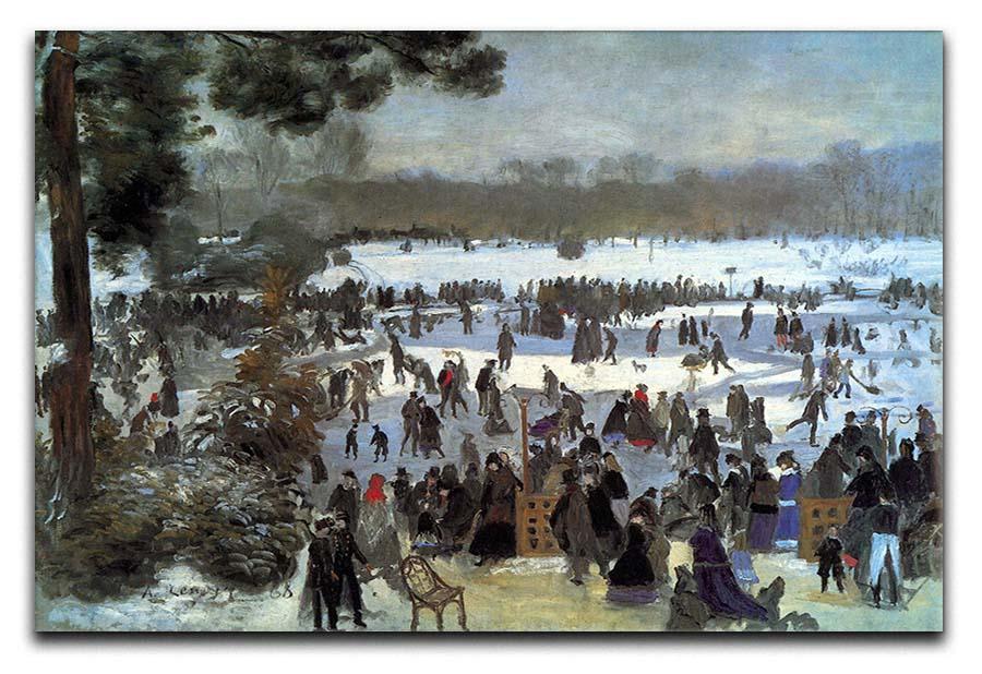 Skating runners in the Bois de Bologne by Renoir Canvas Print or Poster  - Canvas Art Rocks - 1
