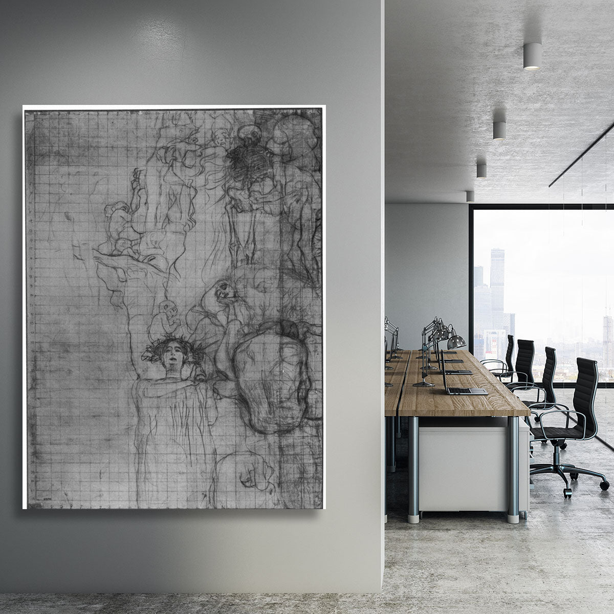 Sketch of Medicine by Klimt Canvas Print or Poster - Canvas Art Rocks - 3