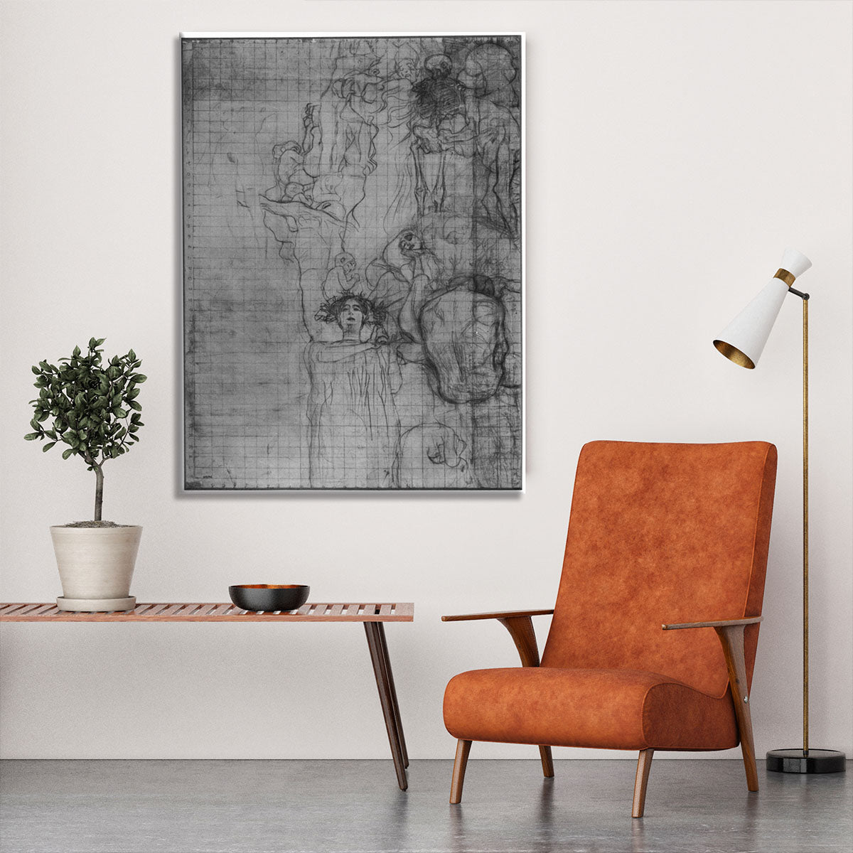 Sketch of Medicine by Klimt Canvas Print or Poster - Canvas Art Rocks - 6