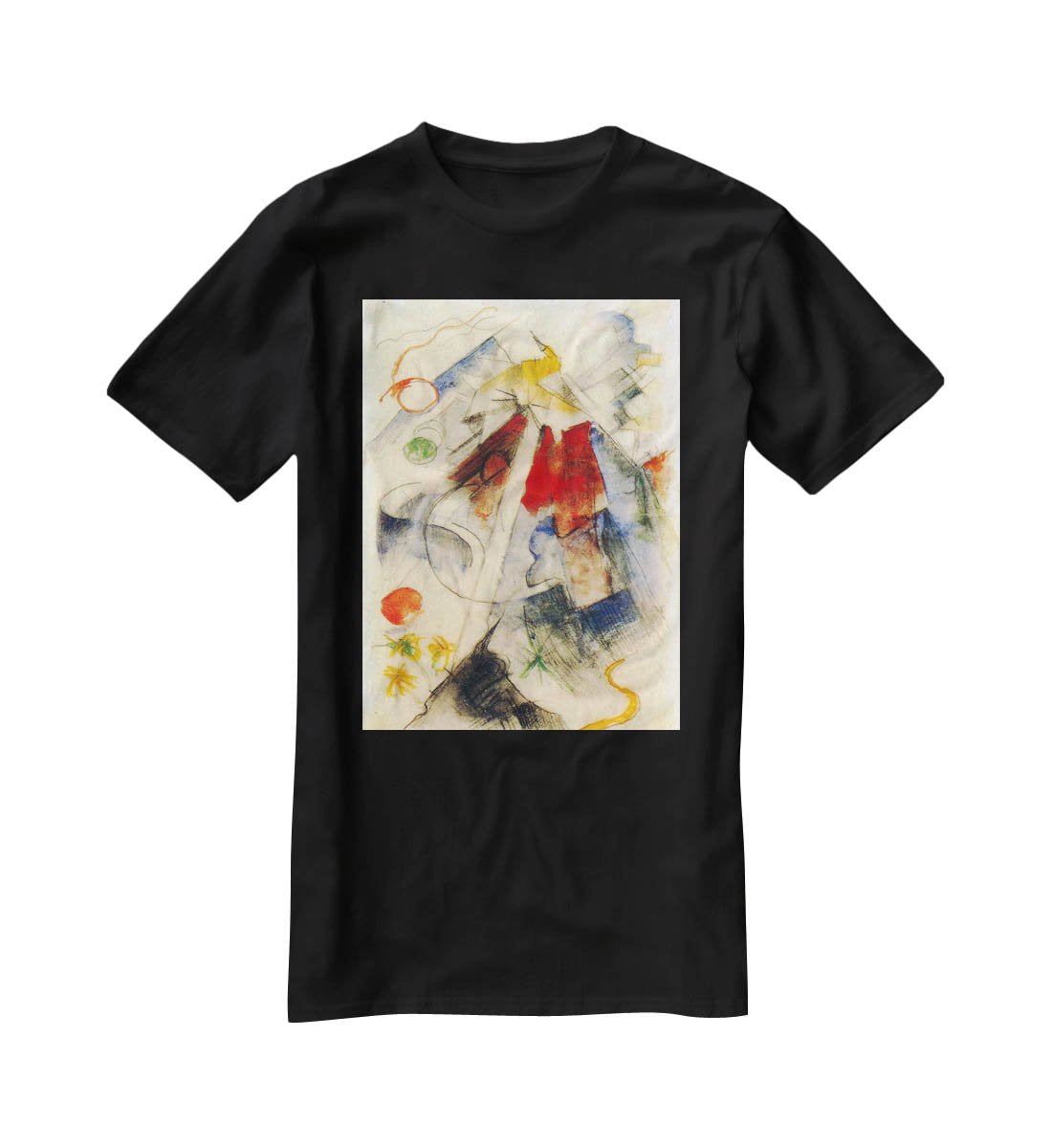 Sketch of the Brenner road 1 by Franz Marc T-Shirt - Canvas Art Rocks - 1