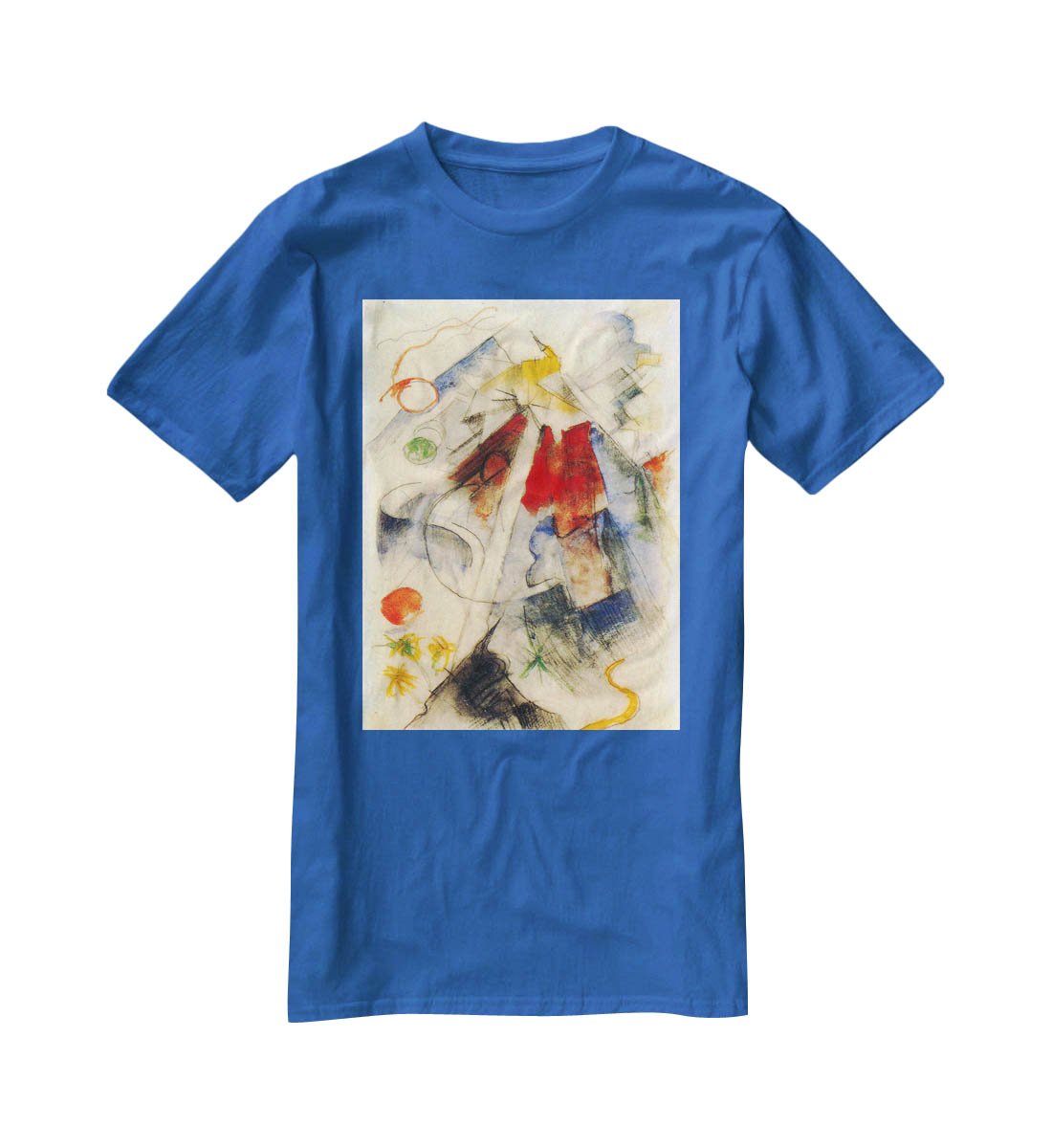 Sketch of the Brenner road 1 by Franz Marc T-Shirt - Canvas Art Rocks - 2