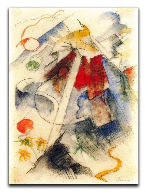 Sketch of the Brenner road 1 by Franz Marc Canvas Print or Poster  - Canvas Art Rocks - 1