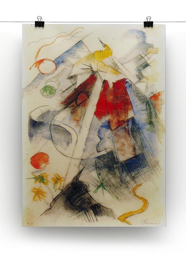 Sketch of the Brenner road 1 by Franz Marc Canvas Print or Poster - Canvas Art Rocks - 2