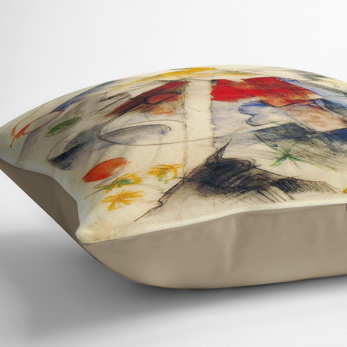Sketch of the Brenner road 1 by Franz Marc Throw Pillow
