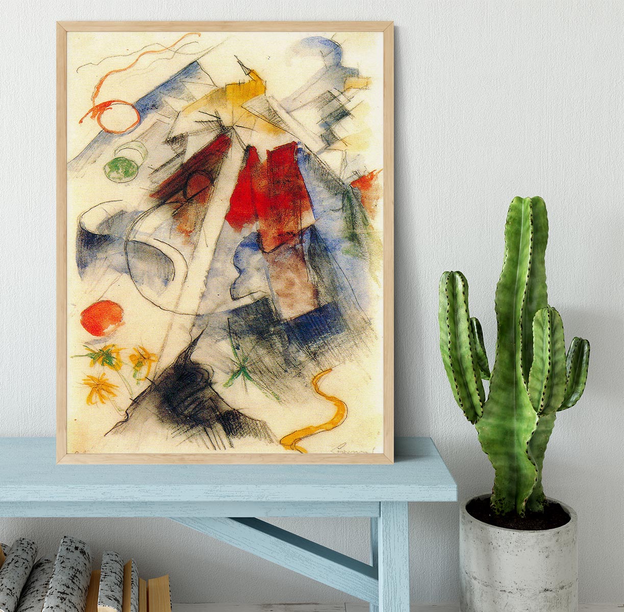 Sketch of the Brenner road 1 by Franz Marc Framed Print - Canvas Art Rocks - 4
