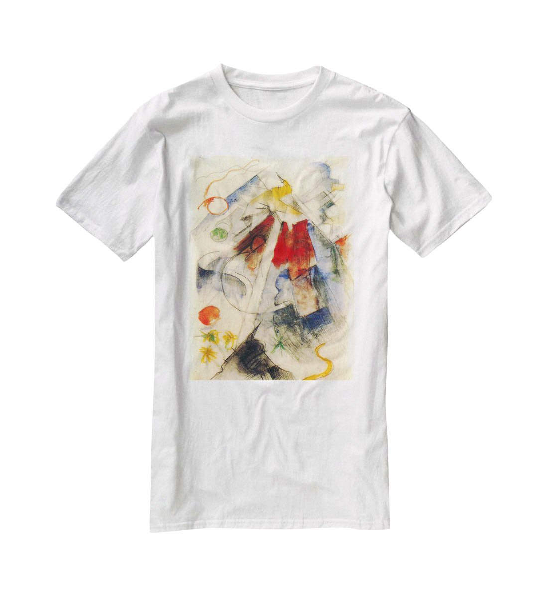 Sketch of the Brenner road 1 by Franz Marc T-Shirt - Canvas Art Rocks - 5