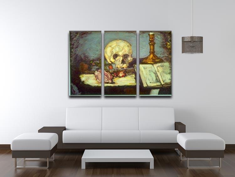 Skull by Degas 3 Split Panel Canvas Print - Canvas Art Rocks - 3