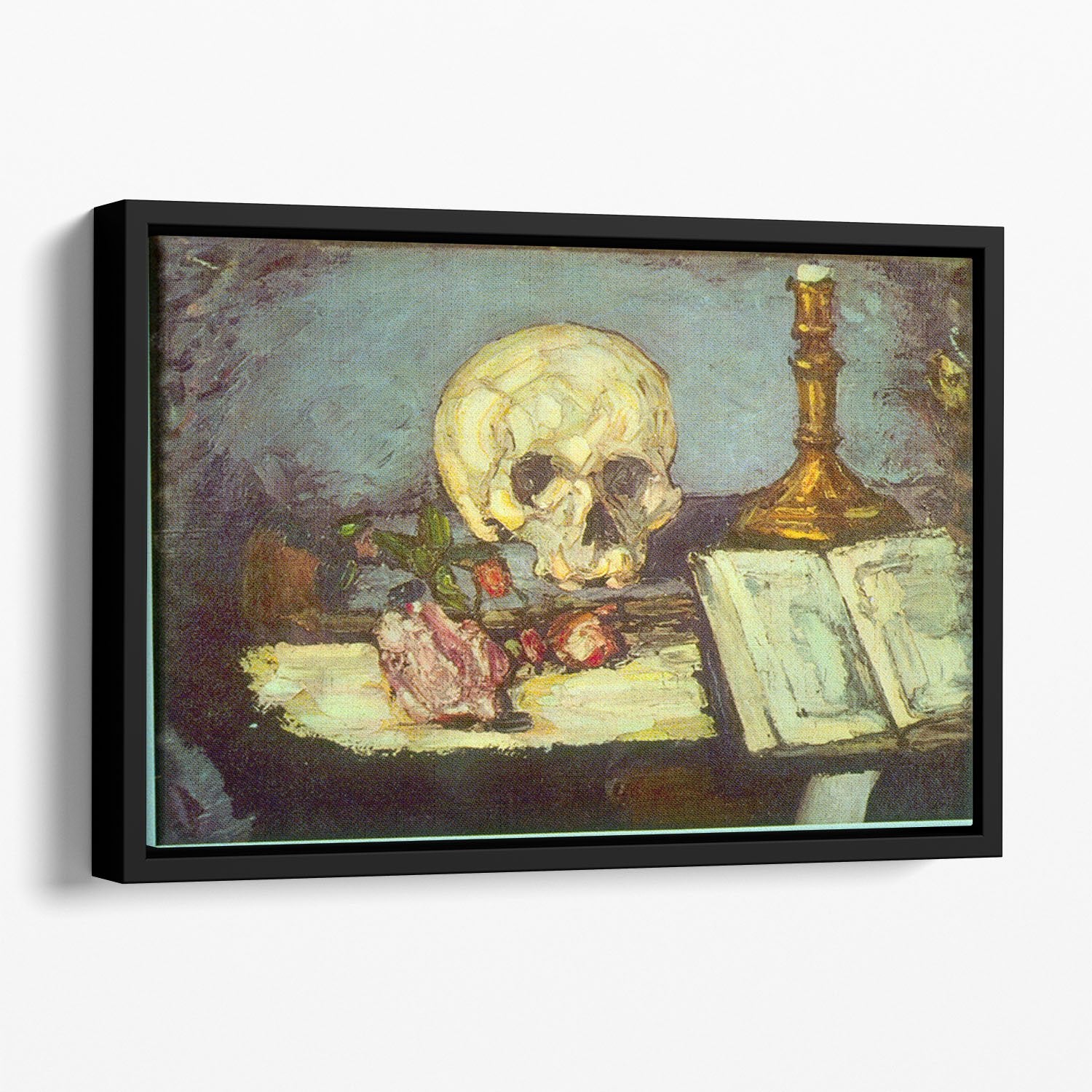 Skull by Degas Floating Framed Canvas