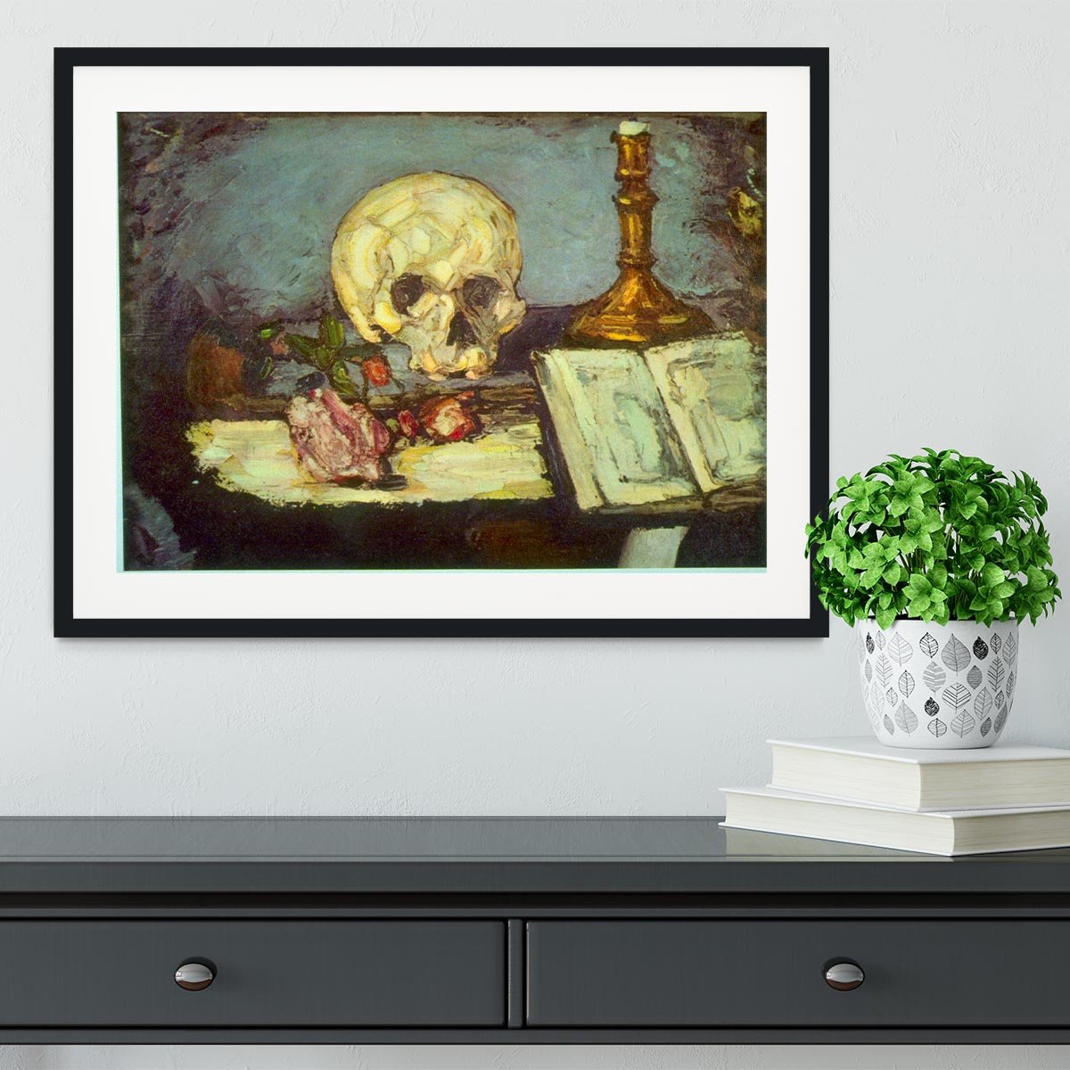 Skull by Degas Framed Print - Canvas Art Rocks - 1