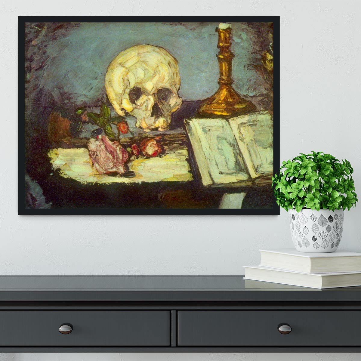 Skull by Degas Framed Print - Canvas Art Rocks - 2