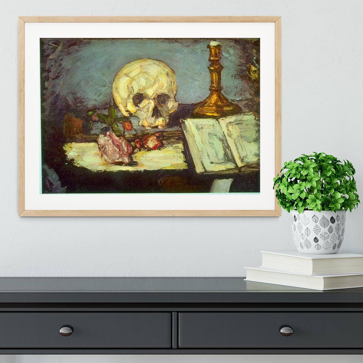 Skull by Degas Framed Print - Canvas Art Rocks - 3