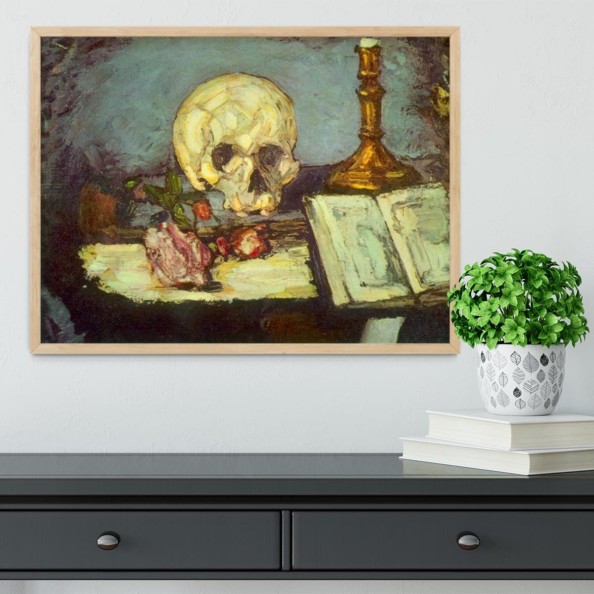 Skull by Degas Framed Print - Canvas Art Rocks - 4