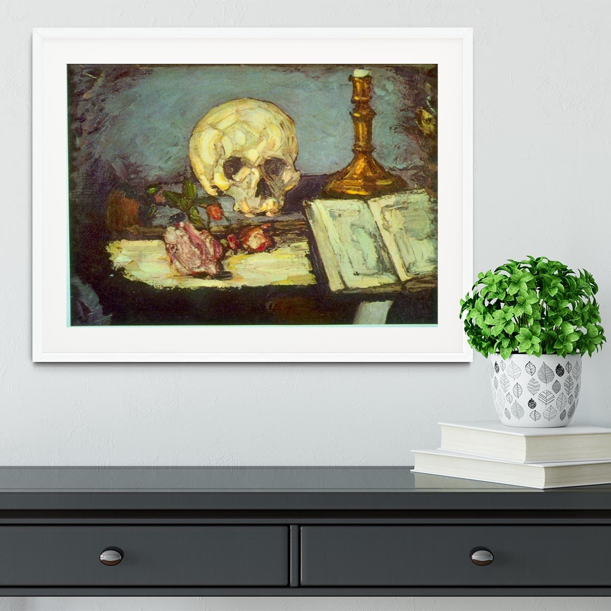 Skull by Degas Framed Print - Canvas Art Rocks - 5