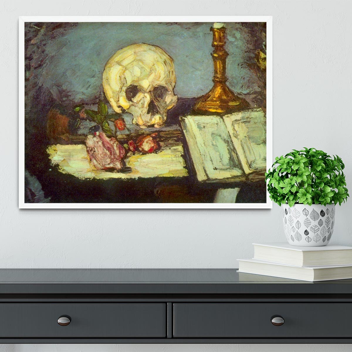 Skull by Degas Framed Print - Canvas Art Rocks -6