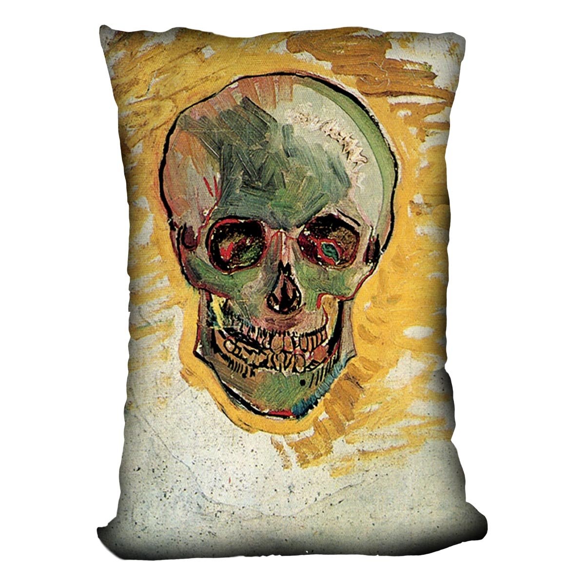 Skull by Van Gogh Throw Pillow
