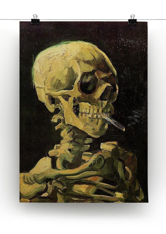 Skull with Burning Cigarette by Van Gogh Canvas Print & Poster - Canvas Art Rocks - 2