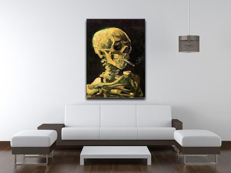 Skull with Burning Cigarette by Van Gogh Canvas Print & Poster - Canvas Art Rocks - 4