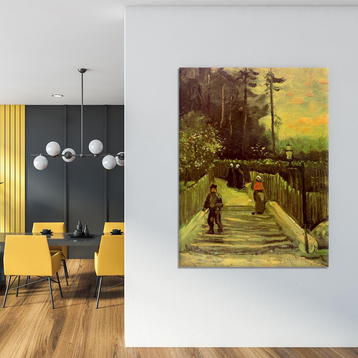Sloping Path in Montmartre by Van Gogh Canvas Print or Poster