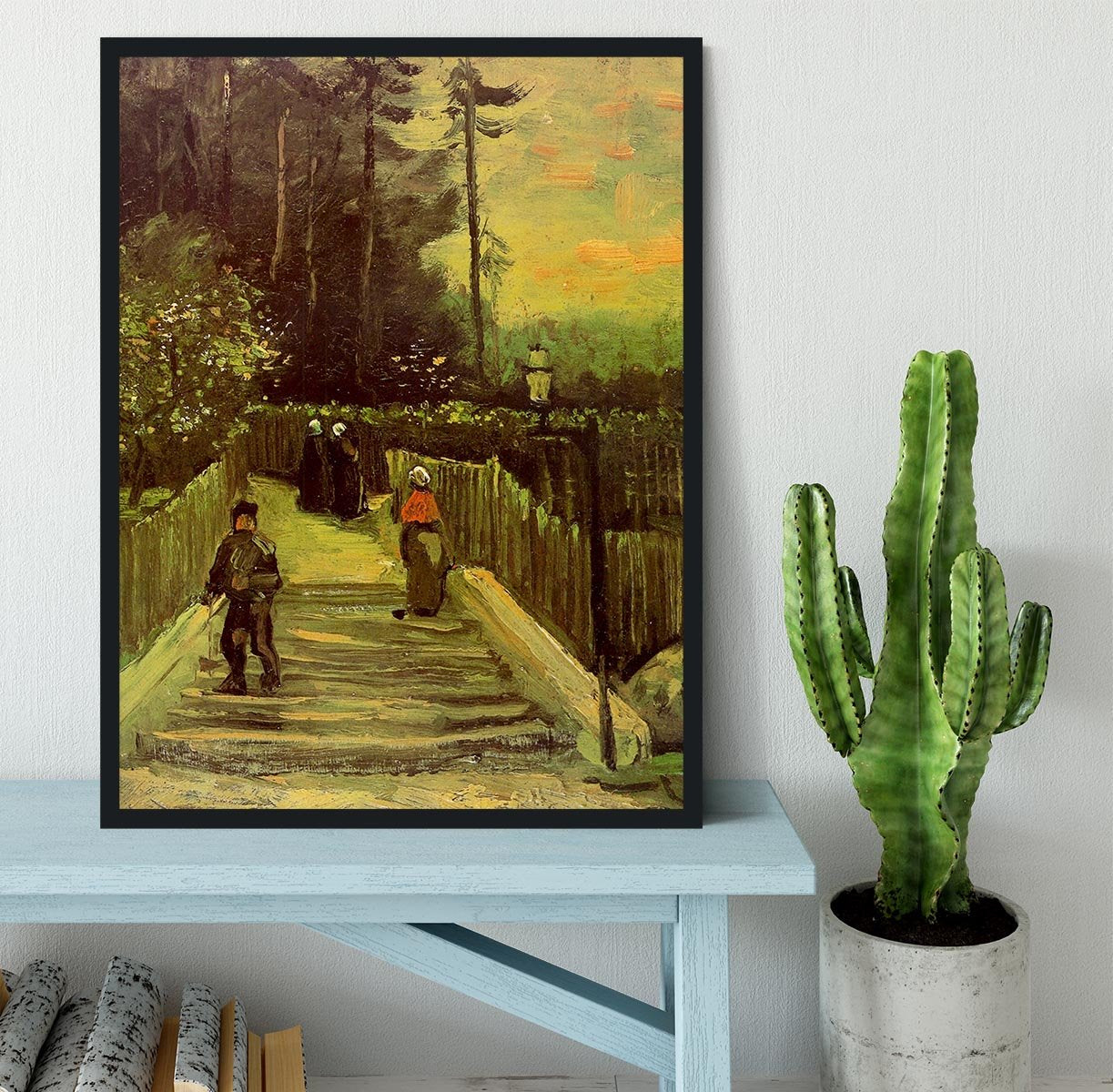 Sloping Path in Montmartre by Van Gogh Framed Print - Canvas Art Rocks - 2