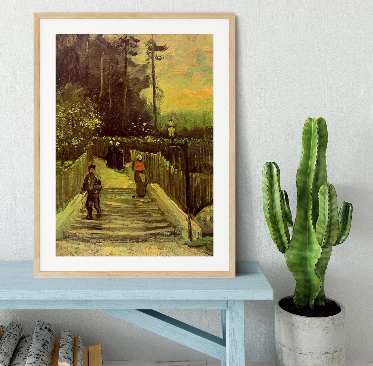 Sloping Path in Montmartre by Van Gogh Framed Print - Canvas Art Rocks - 3