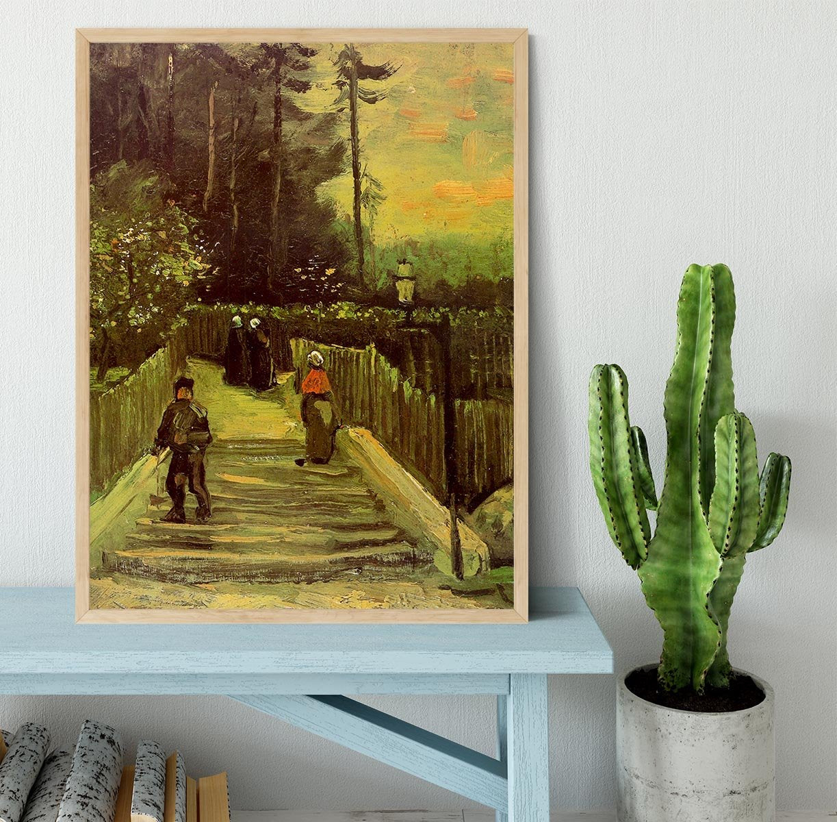 Sloping Path in Montmartre by Van Gogh Framed Print - Canvas Art Rocks - 4