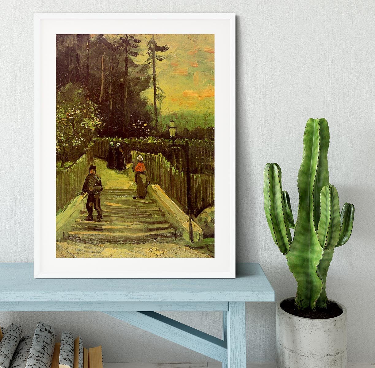 Sloping Path in Montmartre by Van Gogh Framed Print - Canvas Art Rocks - 5
