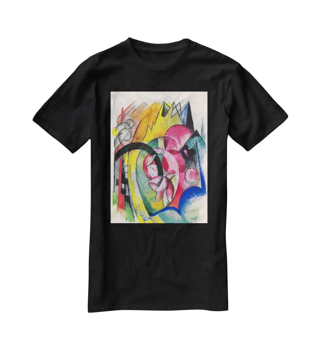 Small composition II by Franz Marc T-Shirt - Canvas Art Rocks - 1