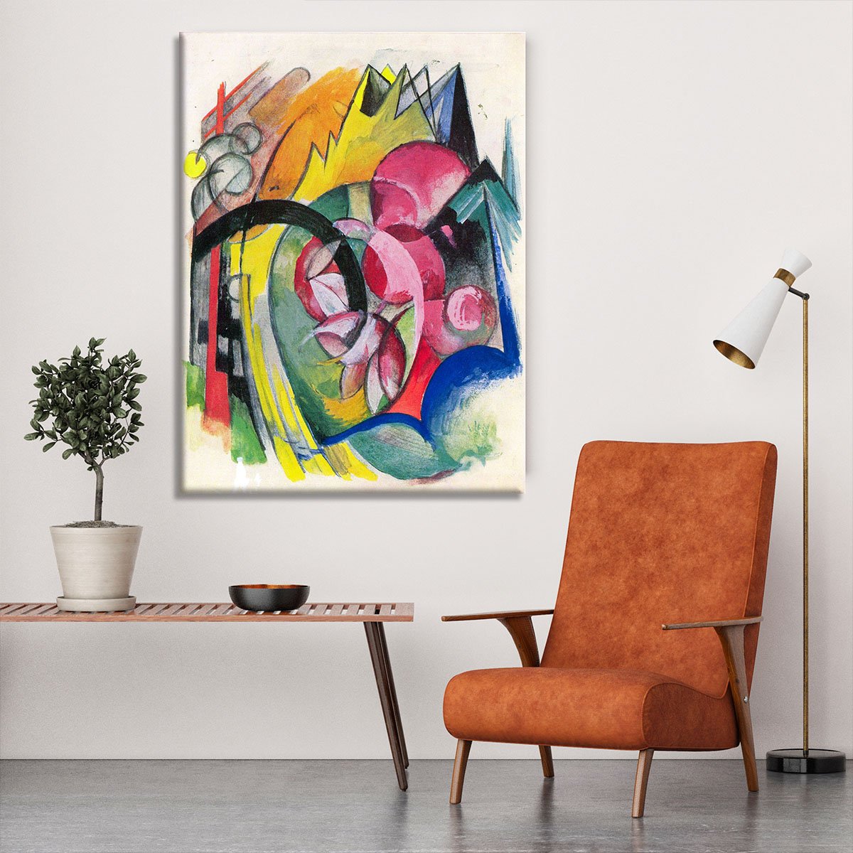 Small composition II by Franz Marc Canvas Print or Poster