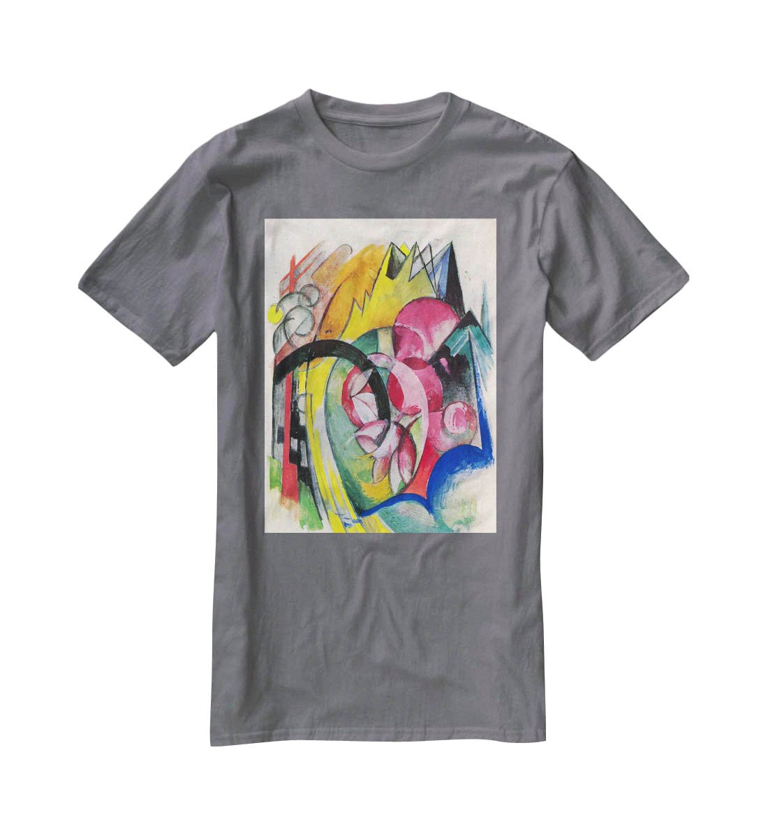 Small composition II by Franz Marc T-Shirt - Canvas Art Rocks - 3