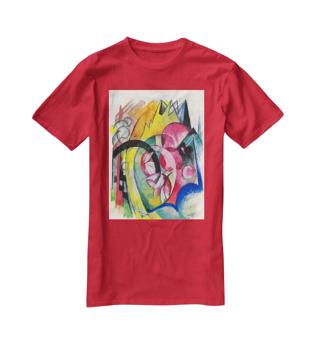 Small composition II by Franz Marc T-Shirt - Canvas Art Rocks - 4