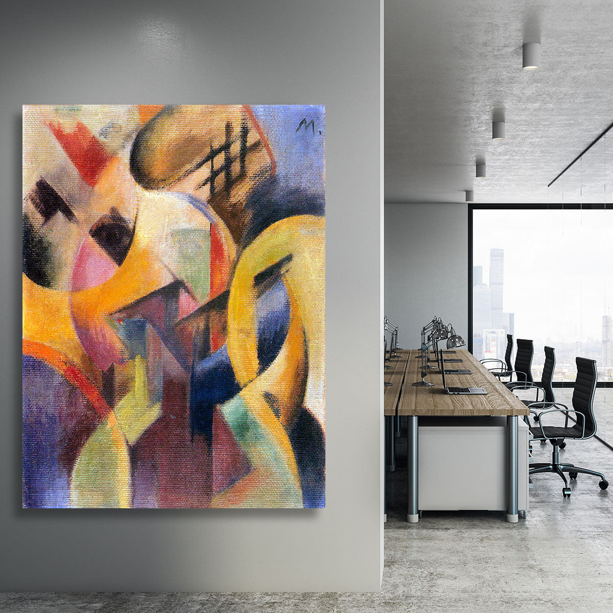 Small composition I by Franz Marc Canvas Print or Poster - Canvas Art Rocks - 3