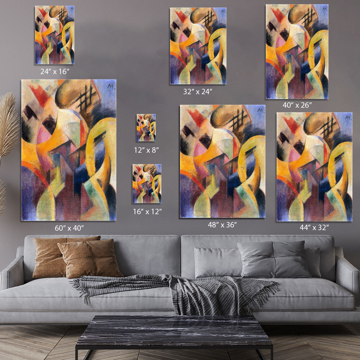 Small composition I by Franz Marc Canvas Print or Poster - Canvas Art Rocks - 7