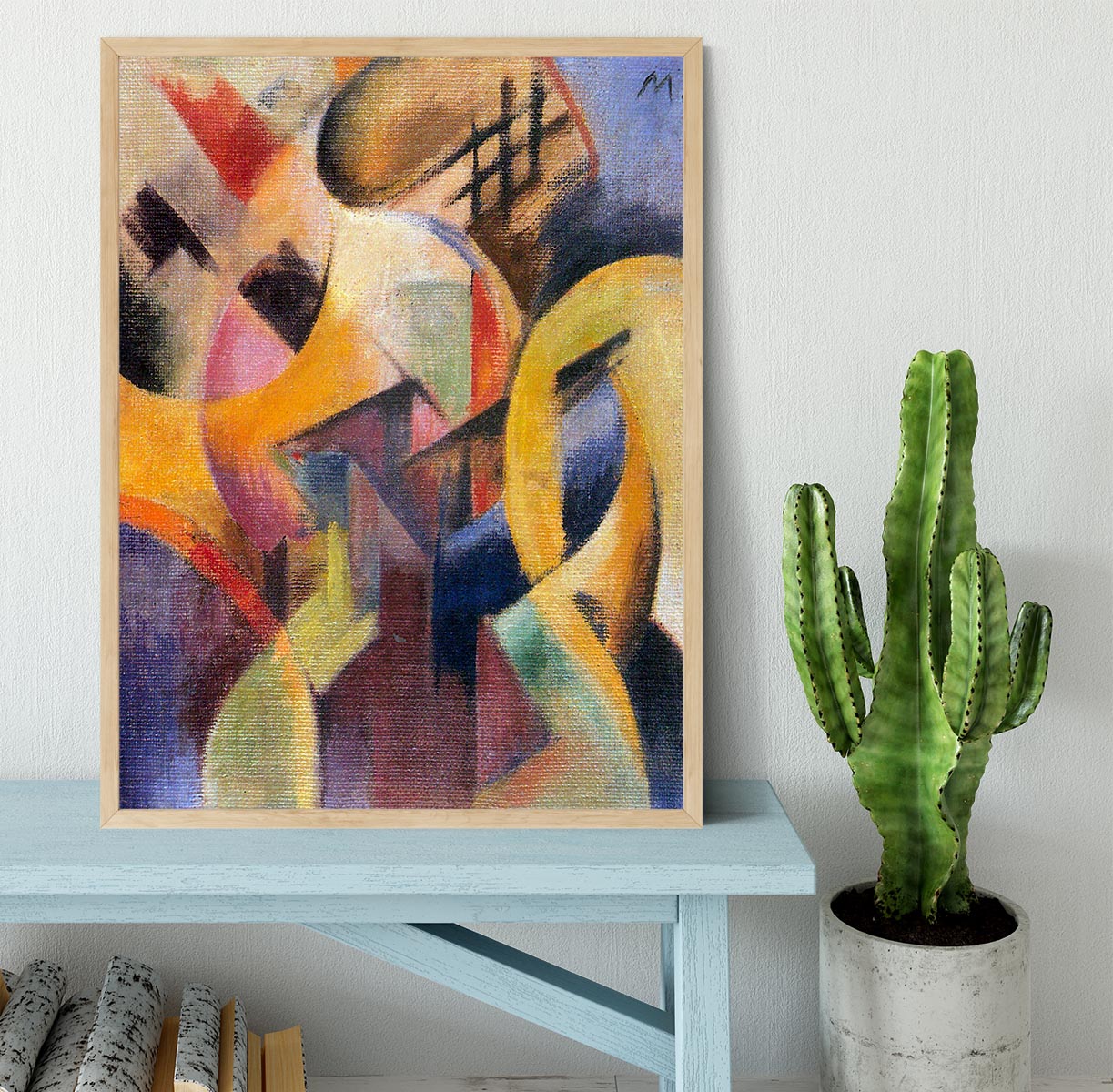 Small composition I by Franz Marc Framed Print - Canvas Art Rocks - 4