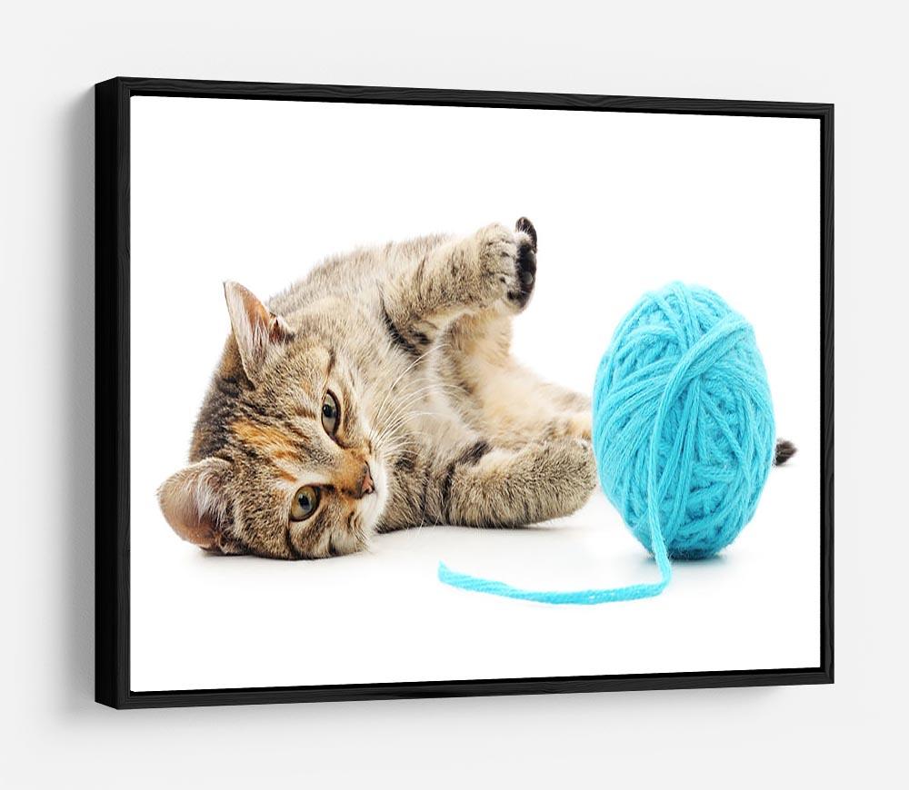 Small funny kitten and clew of thread HD Metal Print - Canvas Art Rocks - 6